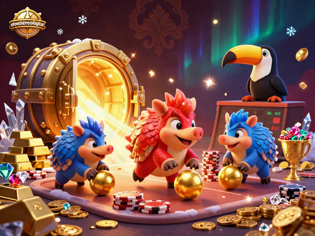 Engaging gameplay scene featuring stoeckerecological pangolins in a dynamic casino showdown.